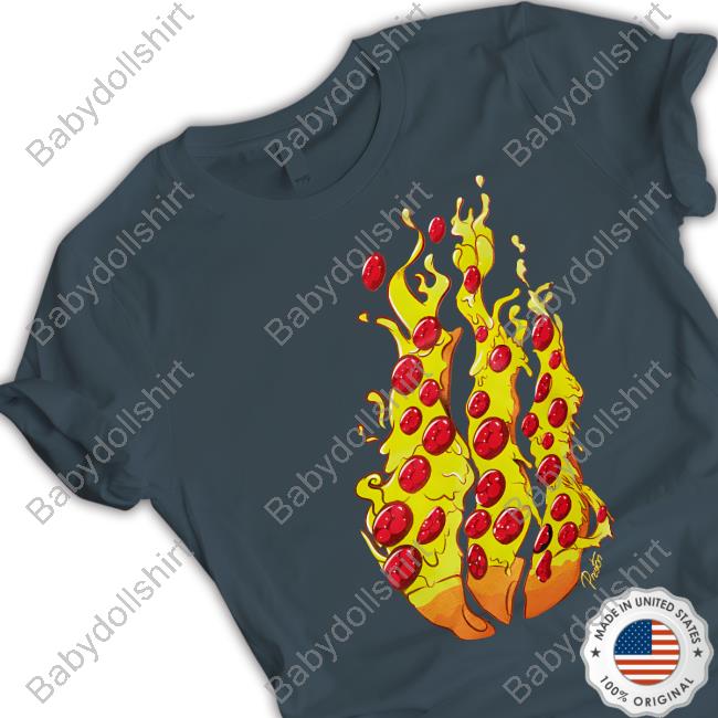 Preston Stylez Fire Merch Pizza Tee Shirt