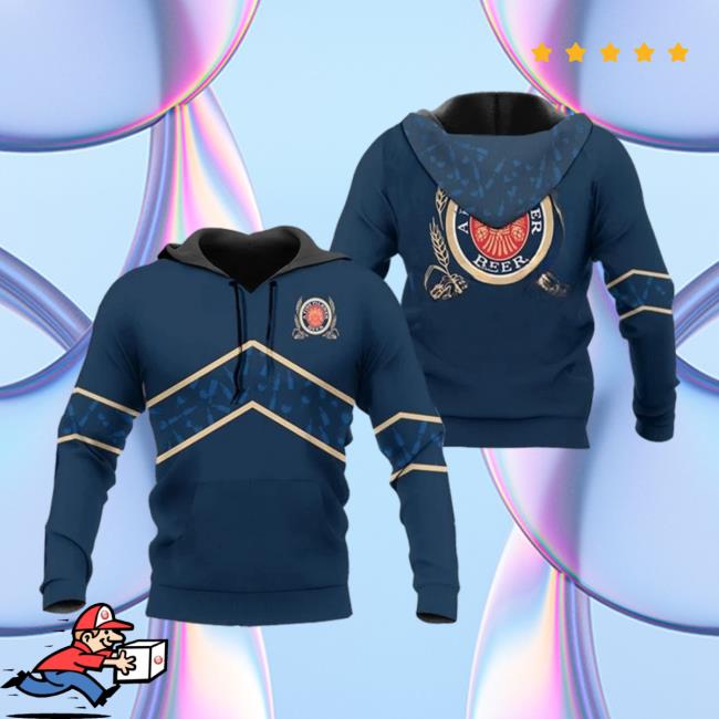 Official Miller Lite Blue Wine Pattern Hoodie