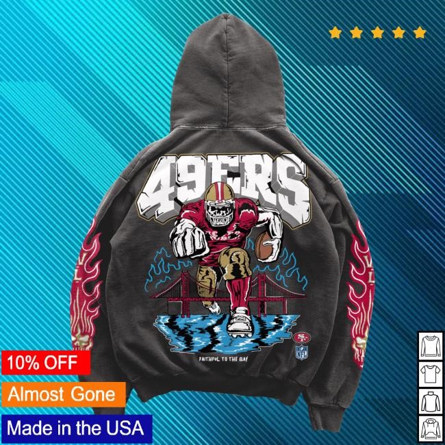 Authentic NFL FootBall NLF Faithful To The Bay Hoodie Warren Lotas