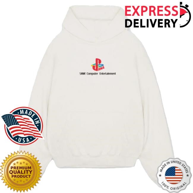 Official Sana Detroit Store Skull Playstation Logo Crewneck - Cream Online SanaDetroit