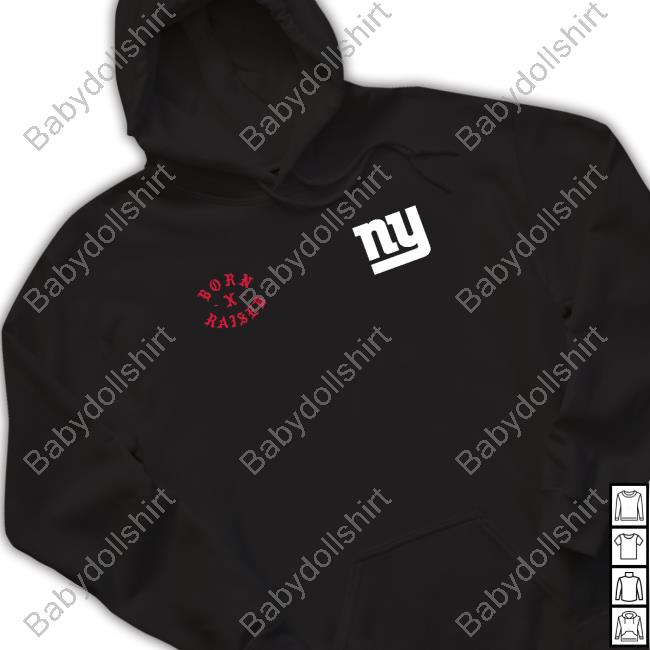 Official Born X Raised Black New York Giants Tee Shirt