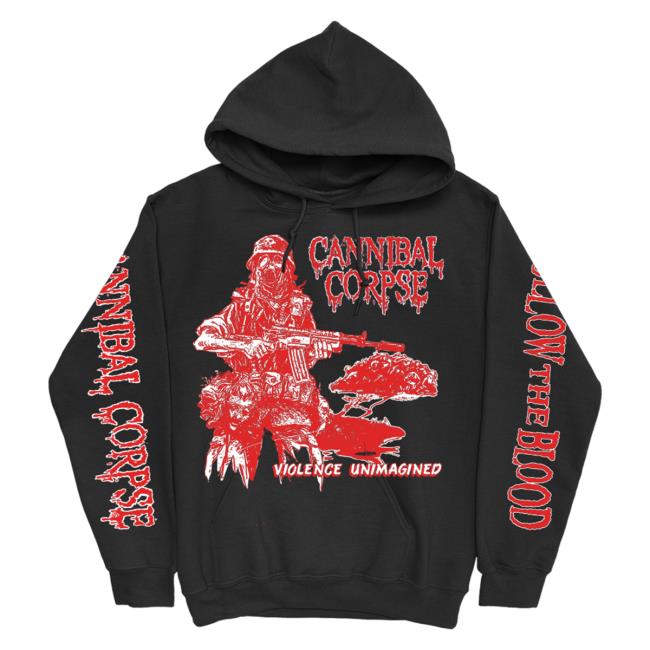 Official Cannibal Corpse Merch Store Follow The Blood Crew neck Sweatshirt Black CannibalCorpse