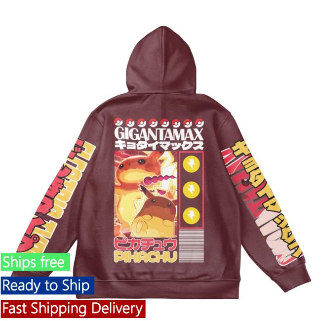 Official Anime Ape Clothing Gigantamax Pikachu Pokemon Streetwear AOP Tee 3D All Over Print Animeape