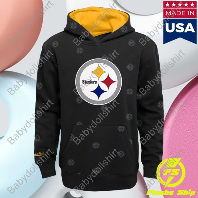 Official Dick's Sporting Goods Clothing Shop Store Mitchell & Ness Pittsburgh Steelers All Over Print Black Pullover Hoodie 3D AOP Dickssportinggoods Merch