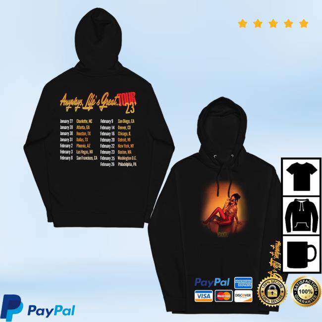 Official GloRilla Merch Store ALG Tour Hooded Sweatshirt Black GloRilla Apparel Clothing Shop Glo Rilla