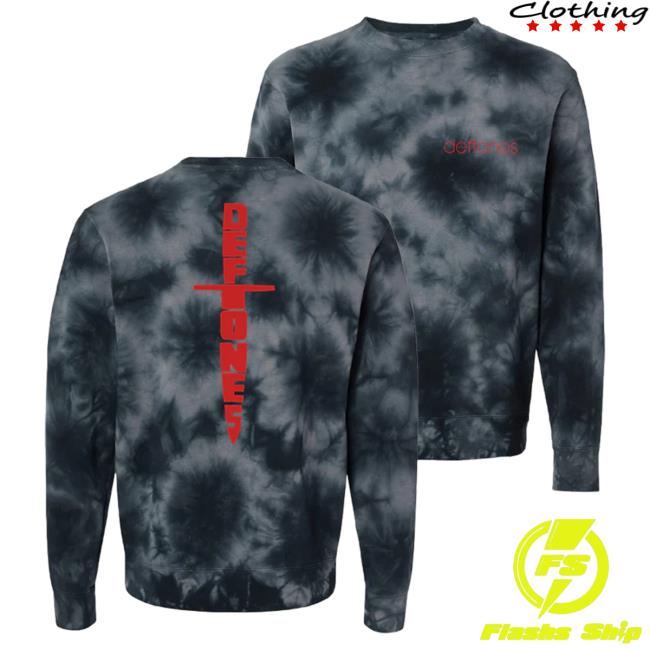 Official Deftones Merch Store Shop Tie Dye Dagger Pullover Hoodie Tie-Dye