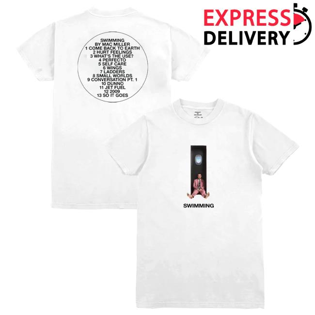 Official Mac Miller Merch Store Mac Miller Swimming Cover Shirt New Mac Miller Clothing Apparel Shop MacMiller