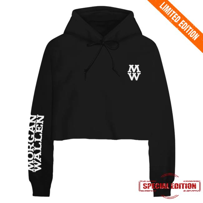 Official Morgan Wallen Merch Store Morgan Wallen One Night At A Time Mw Logo Crop Pull Over Hoodie Morgan Wallen Apparel Clothing Shop MorganWallen