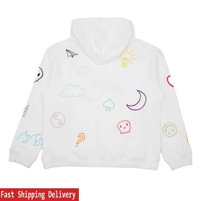 Masayoshi Doodlez Pullover Pullover Sweatshirt Hooded - White