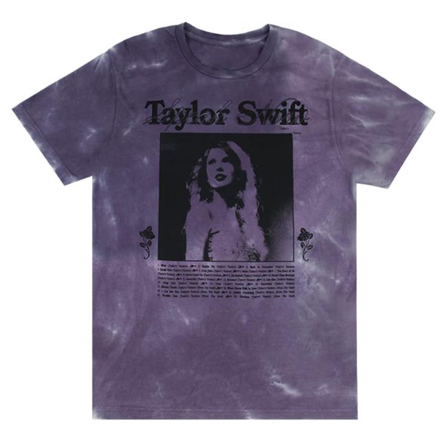 Official Taylor Seift Swift Clothing Store Shop Speak Now (Taylor's Version) Tracklist Purple Tie Dye Hot Shirt Taylorswift