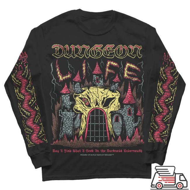 Official Wizard Of Barge Dungeon Life May You Find What You Seek In The Darkness Underneath. Long Sleeve Shirt New Wizardofbarge