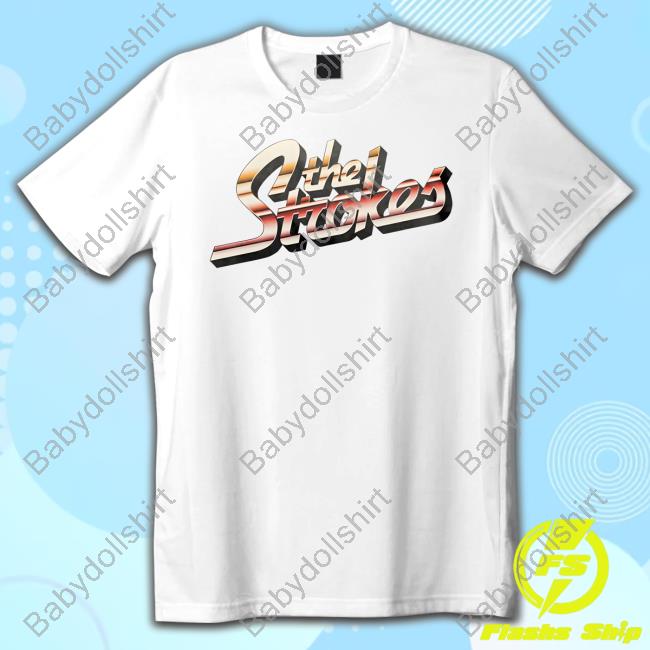 The Strokes Striped Logo Shirts