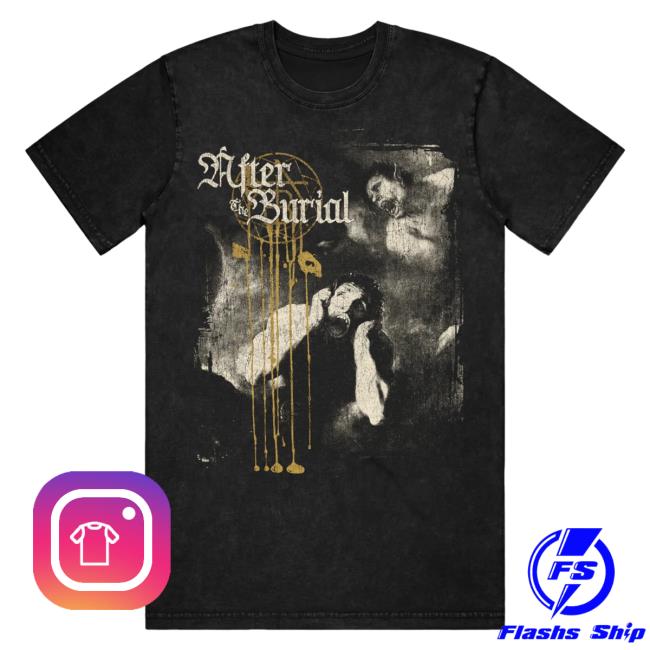 Official After The Burial Merch Anguish Mineral Wash Black Crew neck Sweatshirt