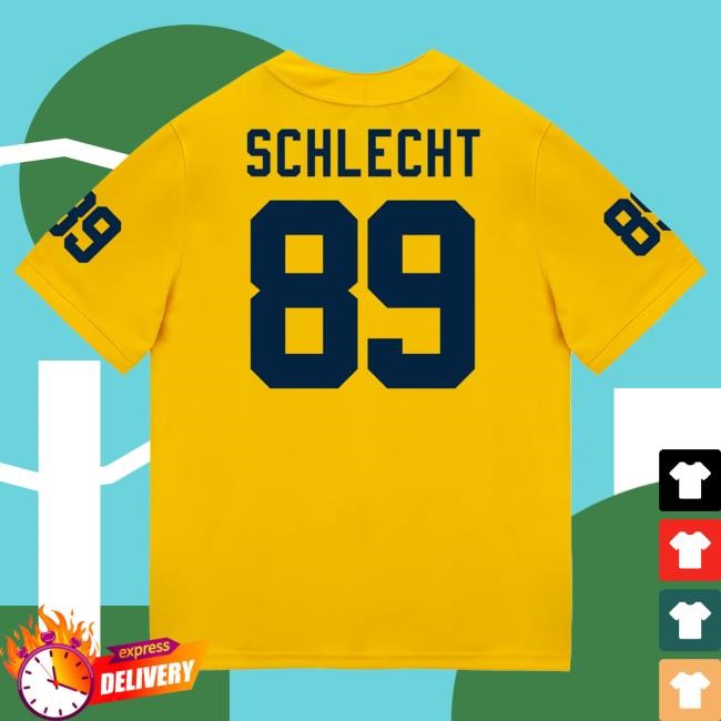 Michigan Wolverines #89 Kaleb Schlecht Student Athlete Maize Football Jersey Shirts The M Den Shop