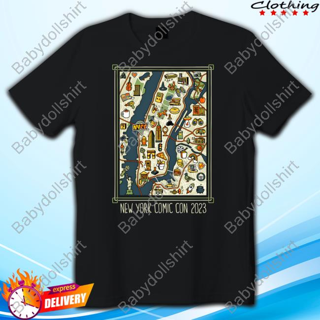 New York Comic Con Merch City Map Shirt