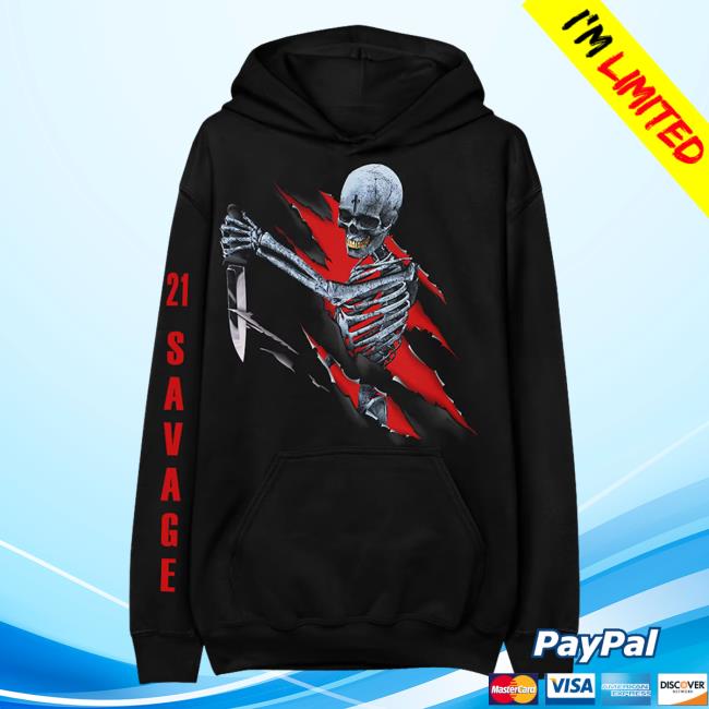 Official 21 Savage Merch Store Slasher Sweatshirt 21 Savage Apparel Clothing Shop 21Savage