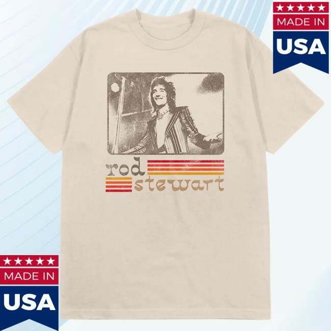 Official Rod Stewart Vintage Rod Photo T-Shirt