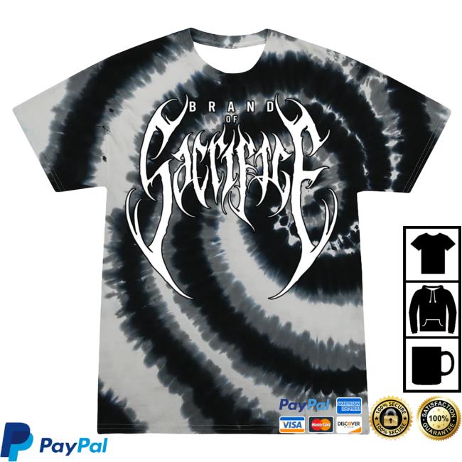 Official Brand Of Sacrifice Merch Sacrifice Black Swirl Tie Dye T Shirt