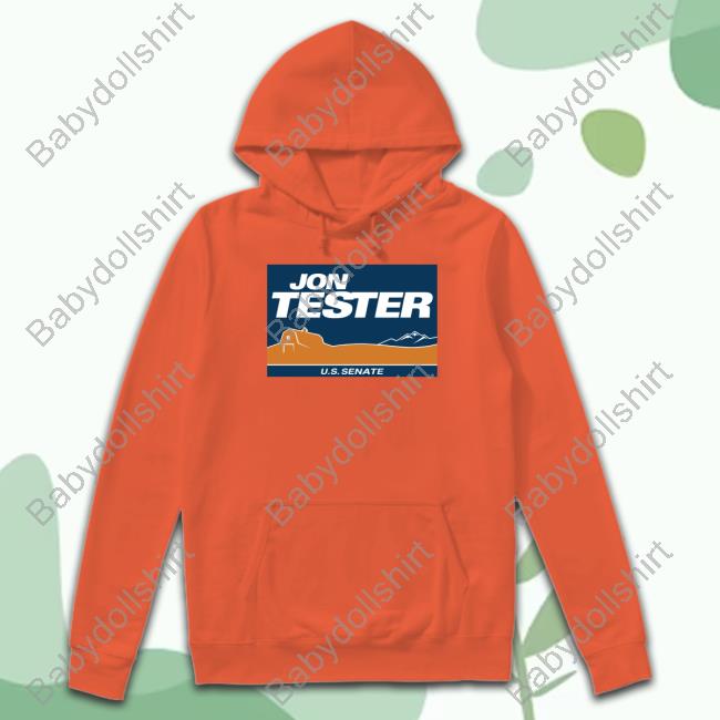 Jon Tester Merch Jon Tester U.S. Senate Logo Hooded Sweatshirt