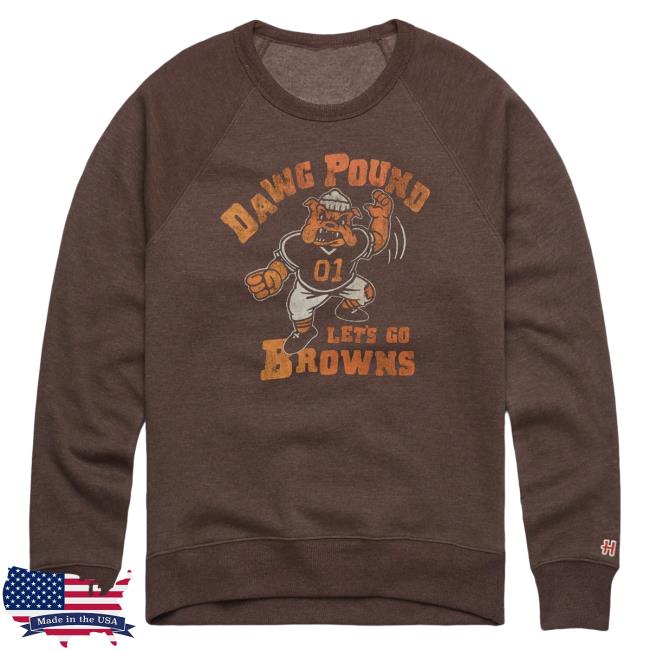 Official Homage Merch Store Homage Dawg Pound Let's Go Browns Sweater Homage Apparel Clothing Shop