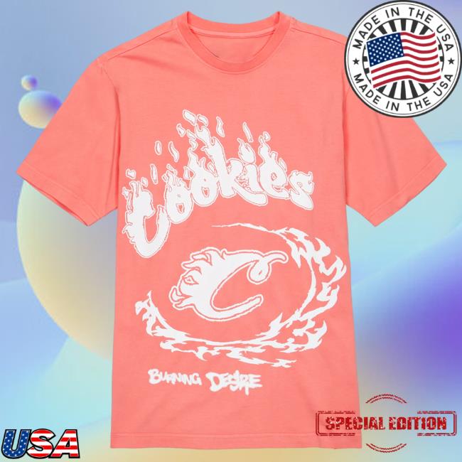 Official Cookies Merch Store Cookies Spring 2 Slow Burn Pigment S/S T-Shirt Salmon Apparel Clothing Shop Cookiessf