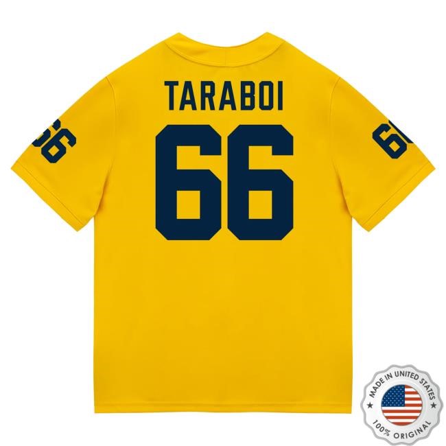 Michigan Wolverines #66 Dan Taraboi Student Athlete Maize Football Jersey Shirts The M Den Shop