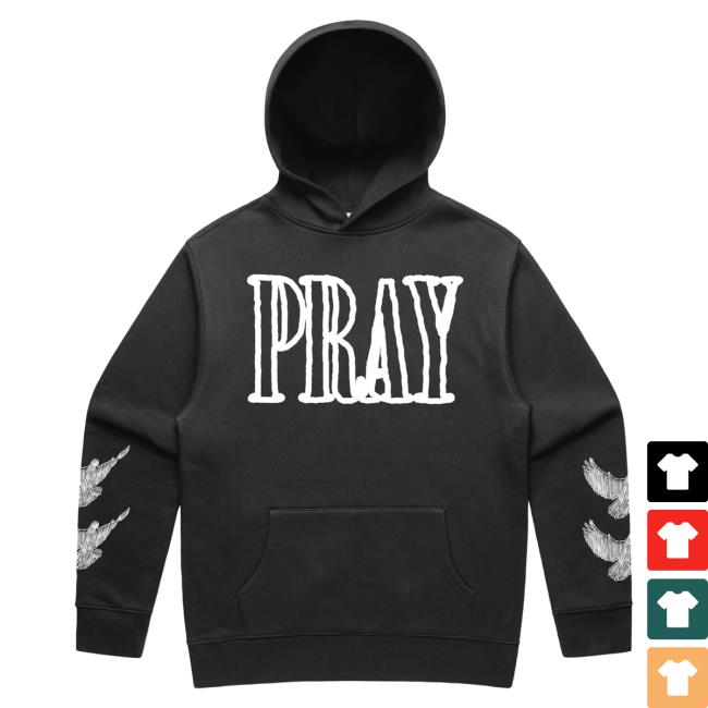 Official God Is Dope Apparel Clothing Shop Pray Crew neck (Faded Black/White) GodIsDope