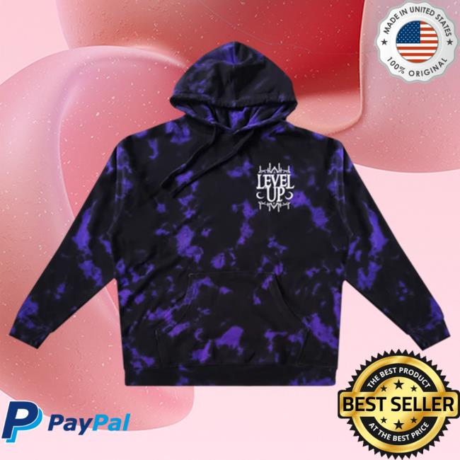 Level Up Merch Level Up Bat Wing Tie Dye Hoodie