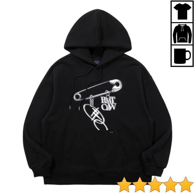 Silver Clip Pendant Logo Hoodie Romantic Crown Store