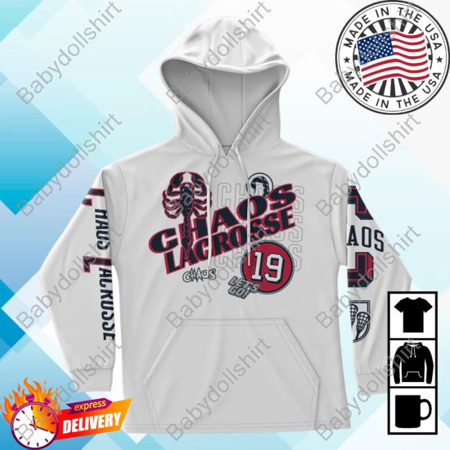 Official Premier Lacrosse League Shop Chaos All Over Print Pullover Hoodie