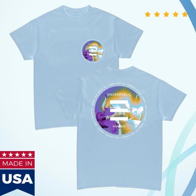 Official One Republic Shop Onerepublic Human Tour - Blue T-Shirt