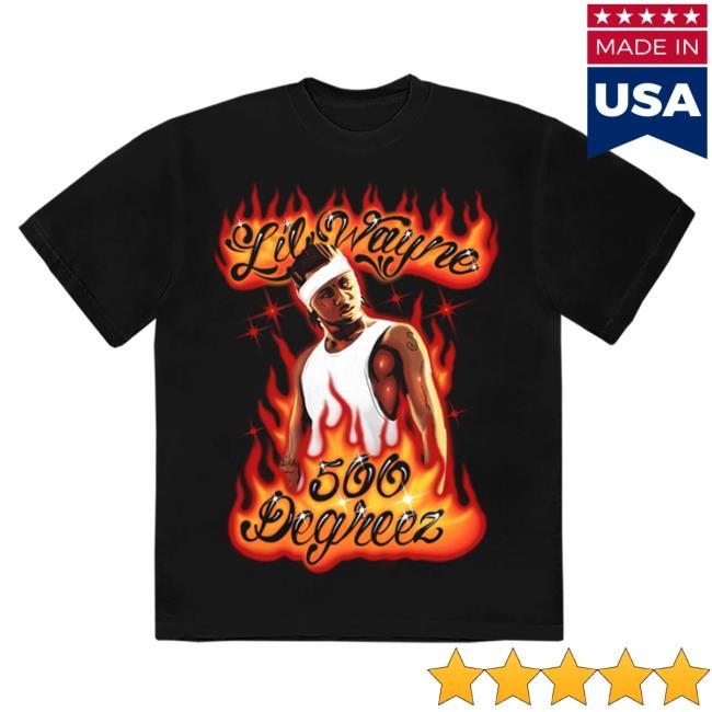 Lil Wayne Official Merch Shop 500 Degreez Airbrush 20Th Anniversary T-Shirts