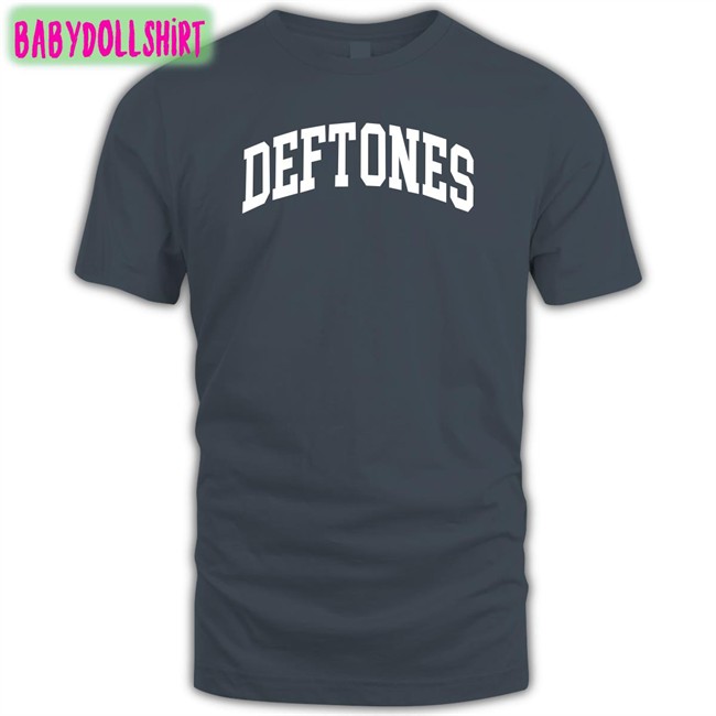 Deftones Black Collegiate Long Sleeve Tee Deftones Merch