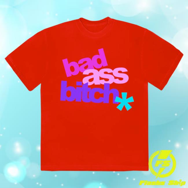 Official Justin Bieber Merch Store Shop Justin Bieber Bad Ass Bitch Red Tees JustinBieber Apparel Clothing