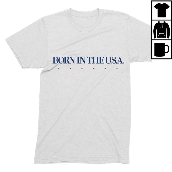 Officia Bruce Springsteen Merch Store Born In The Usa 40Th Anniversary Tracklist Tshirt