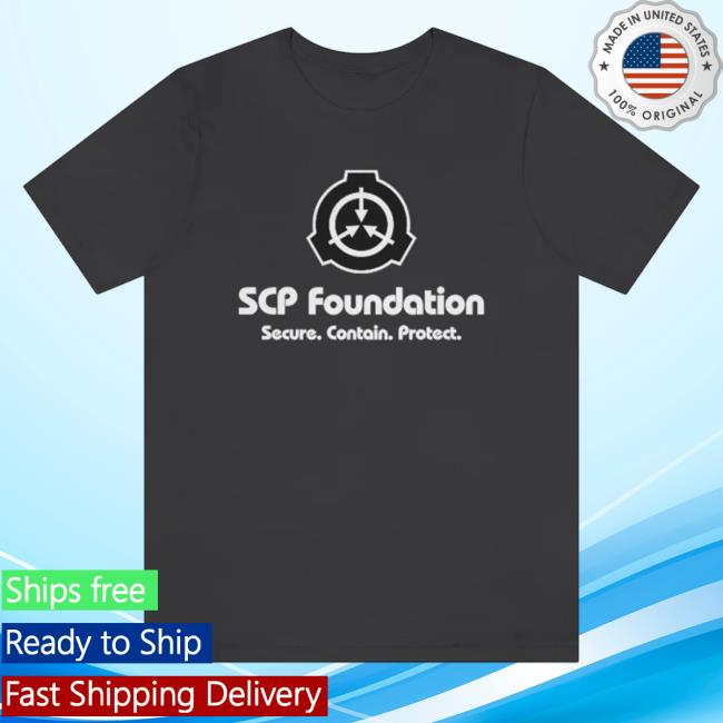 Official Scp Merch SCP Logo with Bottom Text Slogan Sweatshirt