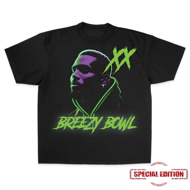 Official Chris Brown Merch Store Chris Brown Breezy Bowl Xx Neon Lights S/S T Shirt
