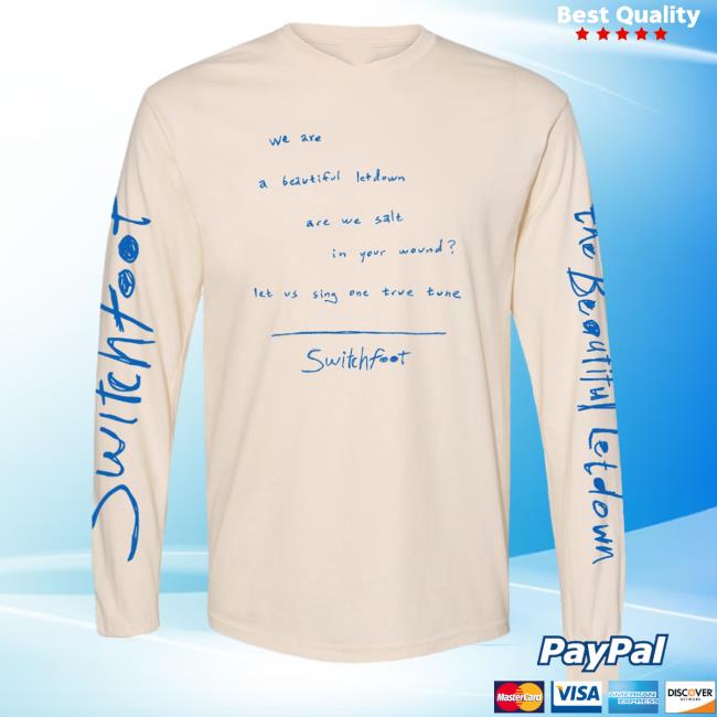 Official Switchfoot Band Merch Switchfoot The Beautiful Letdown Lyric Long Sleeve Tees
