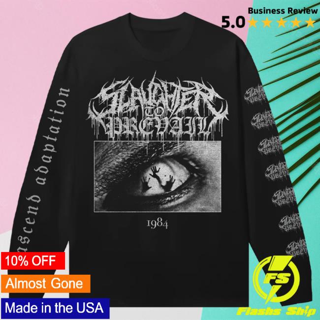 Sumerian Records Slaughter To Prevail Merch Store Ascend Adaptation 1984 Black Shaka Long Sleeve T-Shirt
