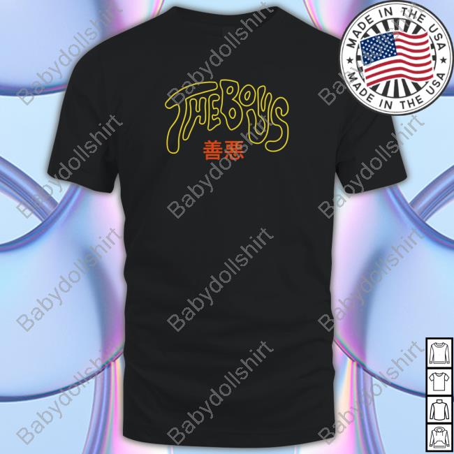 Official The Boys Youtube Merch The Boys Good Vs Evil Black T Shirt