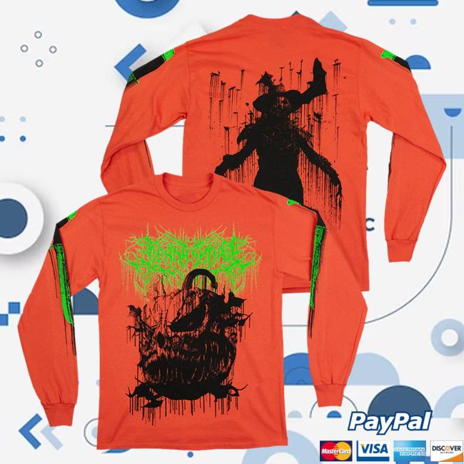 Official Lorna Shore Store Merch Lorna Shore Evil Pumpkin Long Sleeve Shirt 2023 LornaShore