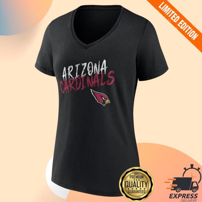 Arizona Cardinals Womens V-Neck Long Sleeve Tee Archive Nfl Fan Style