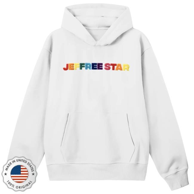 Official Jeffree Star Cosmetics Store Jeffree Star White Rainbow Sweatshirt JeffreeStarCosmetics JeffreeStar