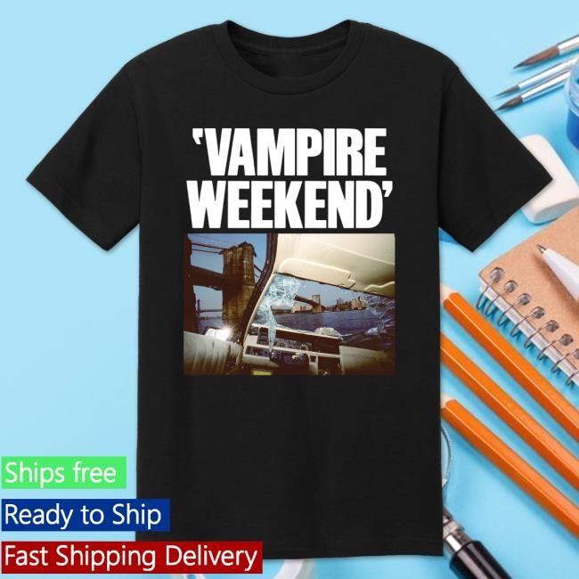 Official Vampire Weekend Merch Limited Edition OGWAU Brooklyn Bridge Tshirt