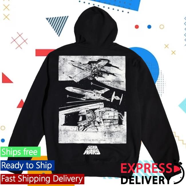 Official Heroes and Villains Star Wars Story Board Collage Hoody