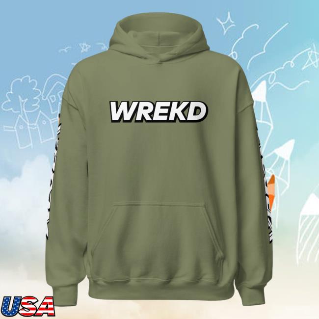 Official Wrekd X Vroom Unisex Crew neck Sweatshirt Military Green