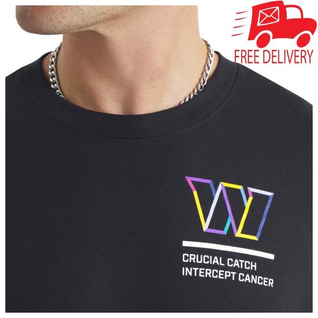 Official Men's Nike Black Washington Commanders 2025 NFL Crucial Catch New Shirt