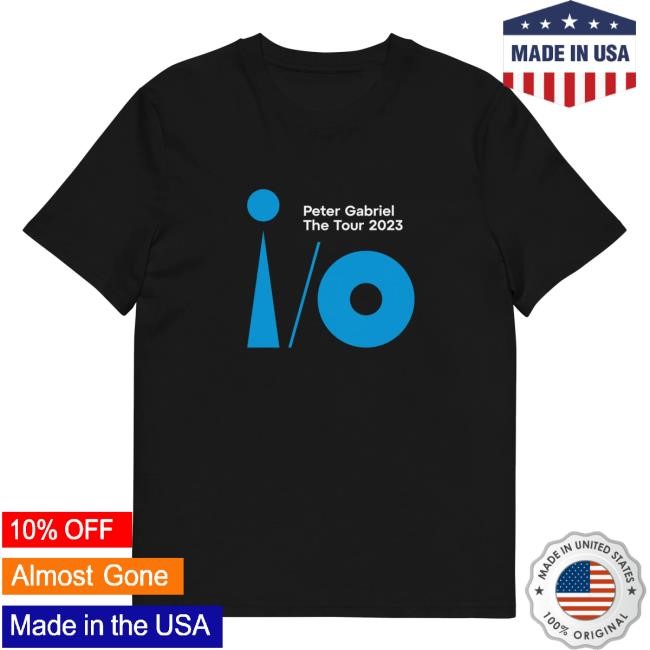 Official Peter Gabriel Real World Store Shop Merch i/o USA Tour Tee Shirt