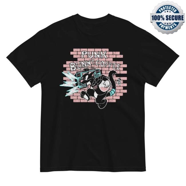 Punk Bunny Coffee Rad Cat Tee Green Day