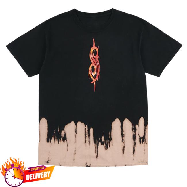 Official Slipknot Merch Tribal S Bleach Dyed Top Shirt
